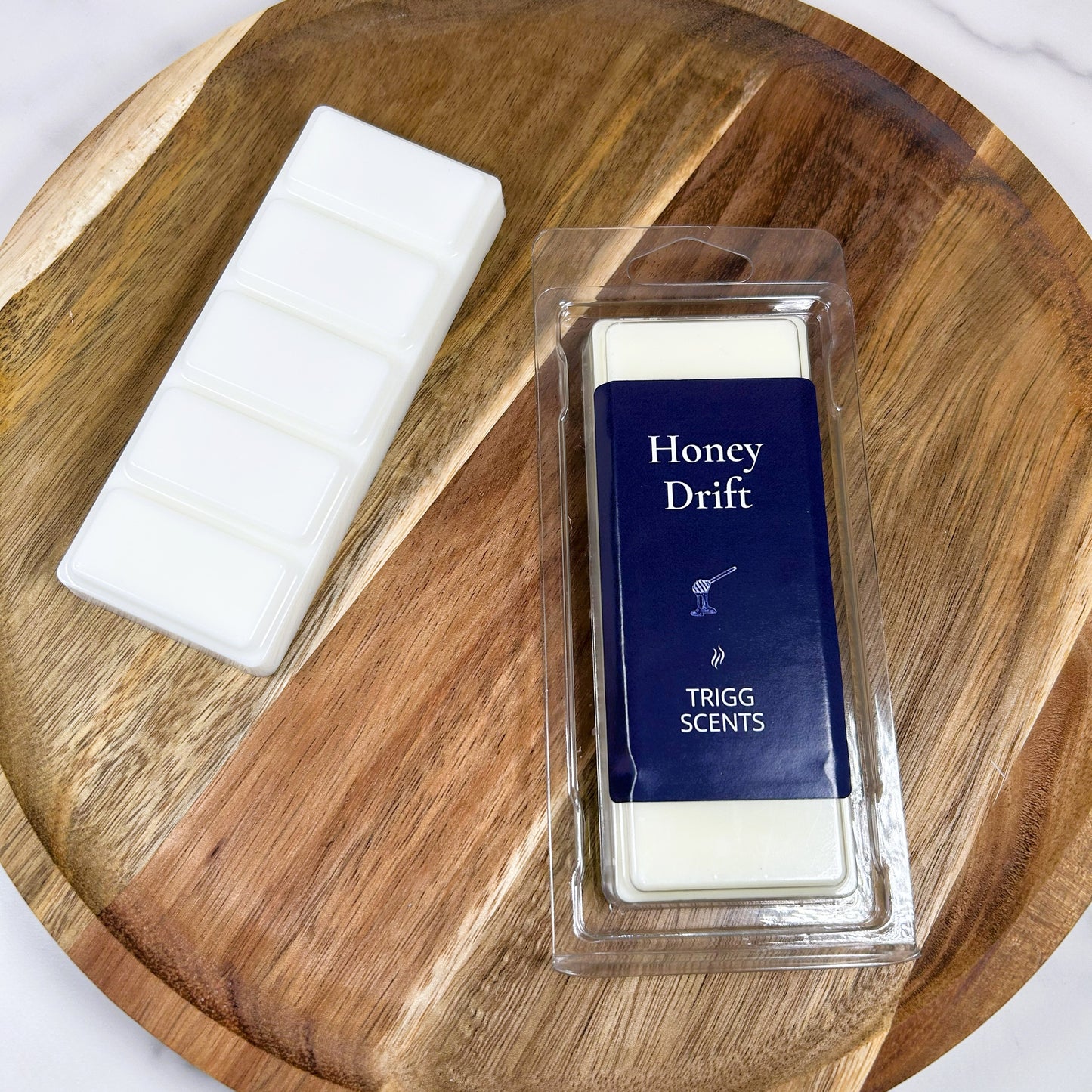 Honey Drift luxury wax melt bar handmade in the UK by Trigg Scents