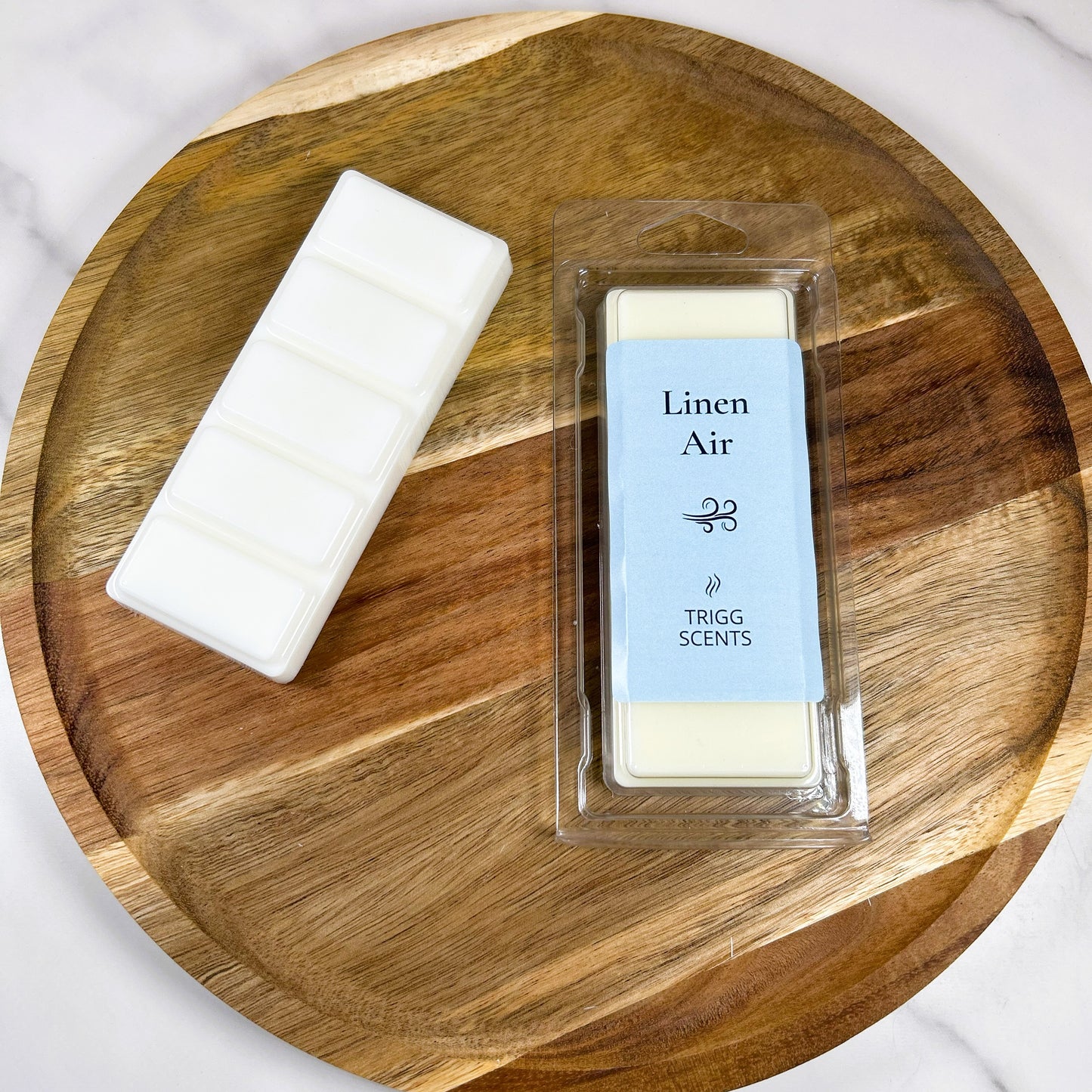 Linen Air luxury wax melt bar handmade in the UK by Trigg Scents