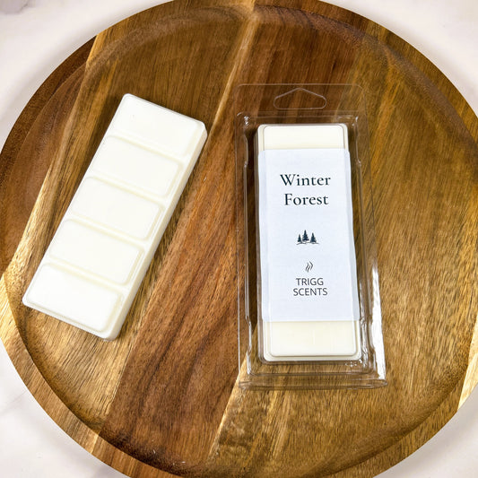 Winter Forest luxury wax melt bar handmade in the UK by Trigg Scents using the finest fragrance oils.