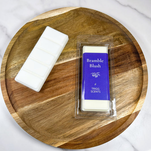 Bramble Blush luxury wax melt bar handmade in the UK by Trigg Scents