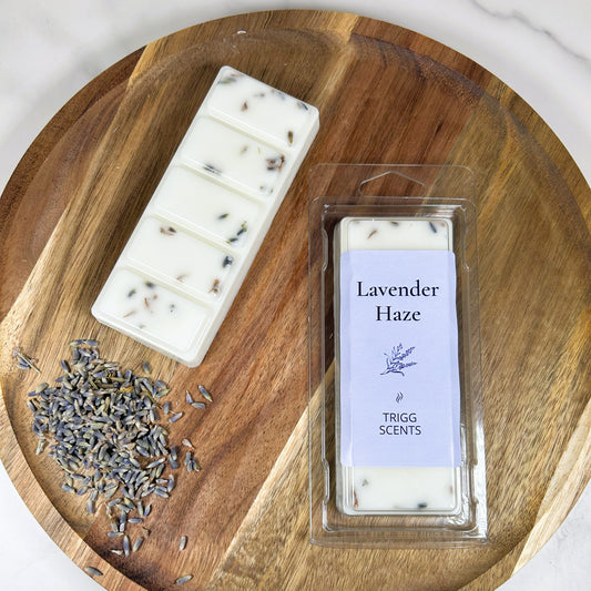 Lavender Haze luxury wax melt bar handmade in the UK by Trigg Scents