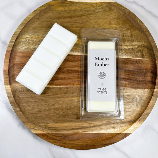 Mocha Ember luxury wax melt bar handmade in the UK by Trigg Scents