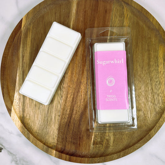 Sugarwhirl luxury wax melt bar handmade in the UK by Trigg Scents