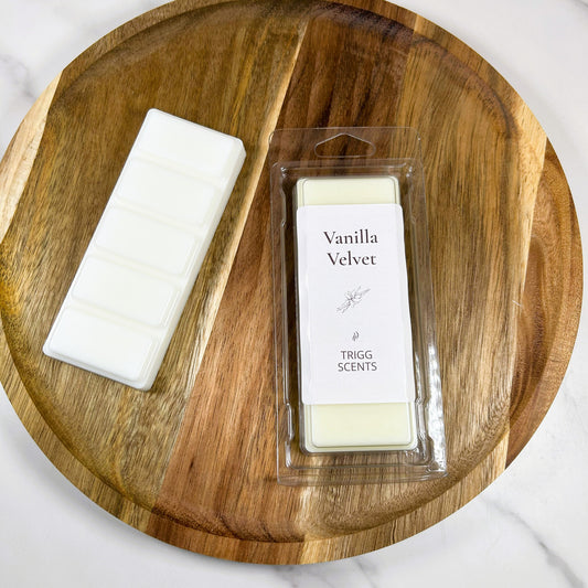 Vanilla Velvet luxury wax melt bar handmade in the UK by Trigg Scents